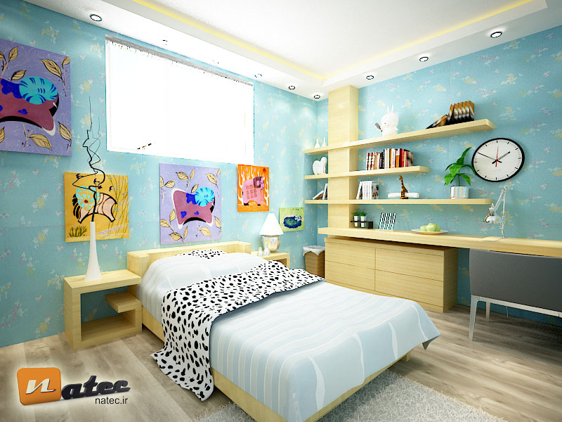 نمونه کار طراحی اتاق خواب کودک